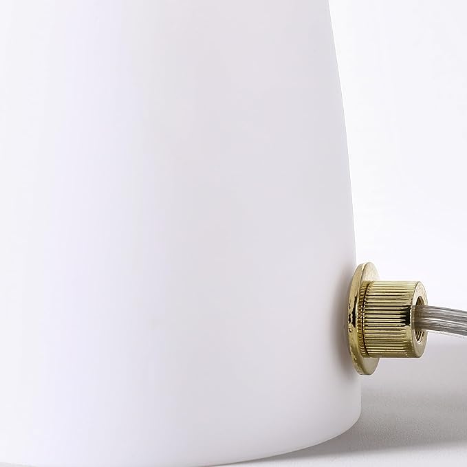 Urban Lifestyle White Matte Mushroom Lamp,12" Glass Novelty Table Light, Plug-in Retro Decor for Bedroom, Living Room, Dorm