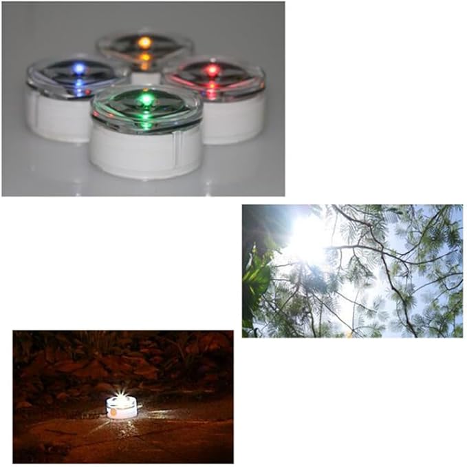 Veemoon Solar Buried Light Green LED Outdoor In-ground Lamp Waterproof Landscape Lighting for Garden Pathway and Yard Decoration