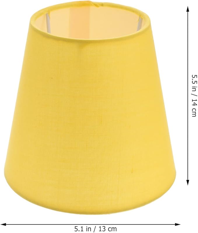 Lurrose Barrel Fabric Lampshade Cloth Lamp Shade Wall Lamp Covers Replacement Lamp Shade for Table Floor Pendant Lamp, Yellow