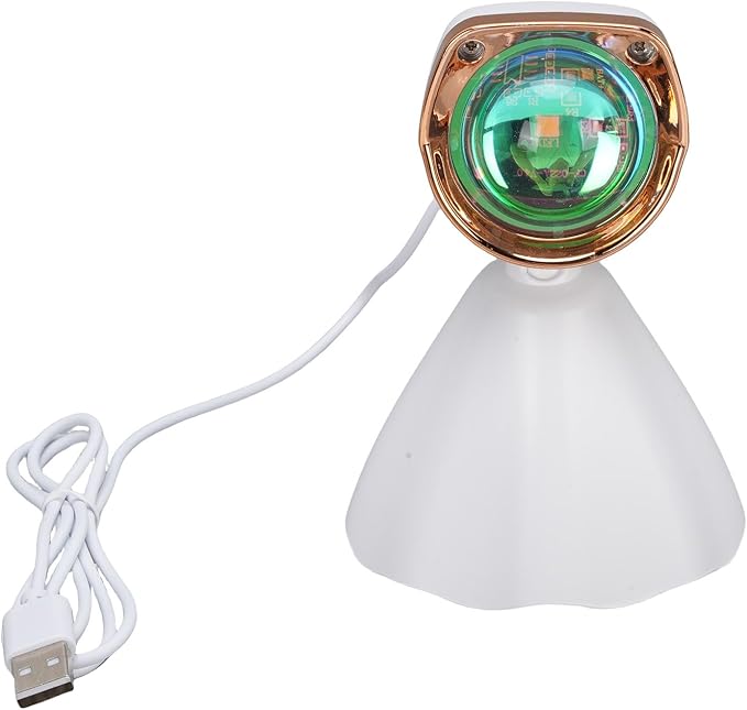 Sunset Projection Lamp, USB Powered Ambient Light for Bedroom, Selfie Background, Indoor Decoration - Warm Ambiance, Versatile Use, Enhances Photos and Videos
