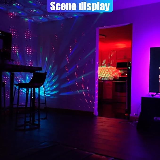 Star Projector Night Light, Portable USB LED Ambient Light - 4 Colors & 9 Modes Atmosphere Star Lights for Car Decor, Ceiling, Bedroom, Party (1PC)