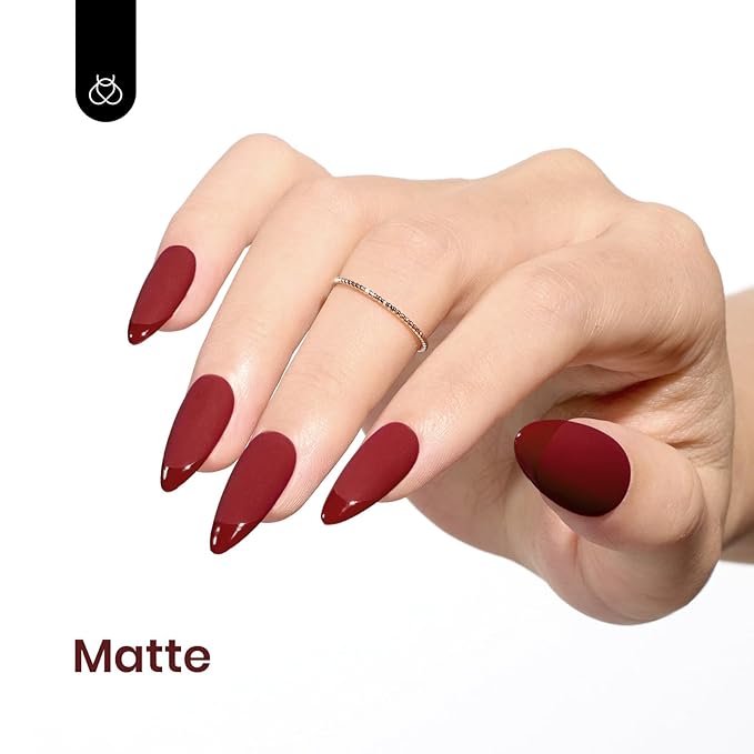 Beetles Red Gel Polish, Burgundy Red Color Gel Nail Polish Soak Off UV Lamp Wine Red Nail Polish, Home Salon DIY Design Art Manicure Gift for Women, 1Pcs 15ml