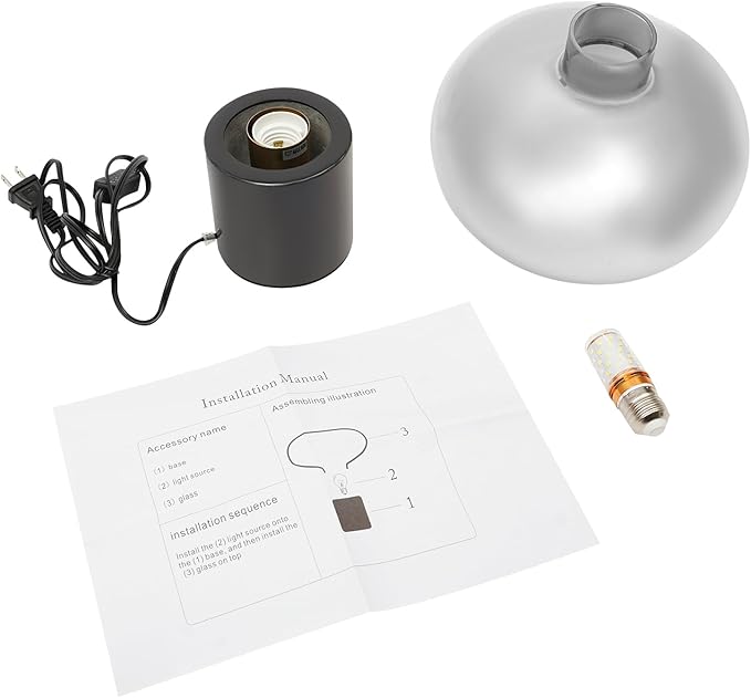 Mushroom Table Lamp Marble Base Glass Shade, Art Deco Bedside Nightstand Lamp for Living Room Bedroom Office, 12W E27 LED Bulb Included - 9''Lx 9.84''H,Illumination Area: 3-5㎡/32-54ft² (Smoky Gray)