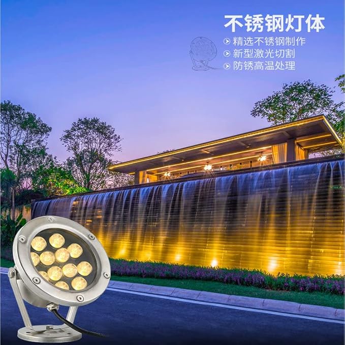 Braiton LED Pond Lights,Underwater Spotlight IP68 Waterproof Submersible Spot Light RGB Color Changing for Aquarium Fish Tank Garden Fountain Pool 4PCS,RGB,6W
