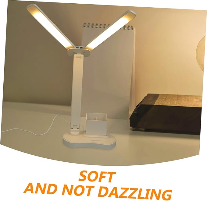 Dimmable Desk Lamp Soft Light No Flicker No Shadow Powered for Reading Office and Study