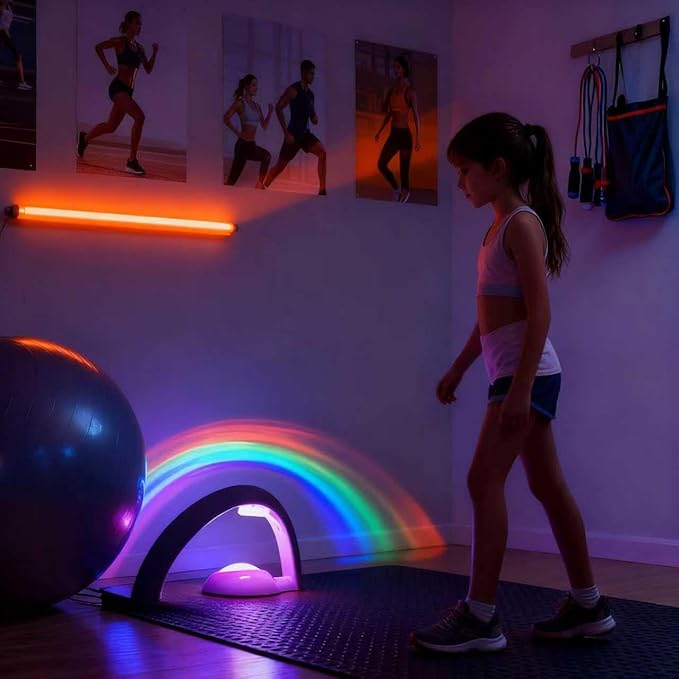 Rainbow Led Lights - USB Power Supply Rainbow Projector Night Light Projector for Bedroom and Children Gift