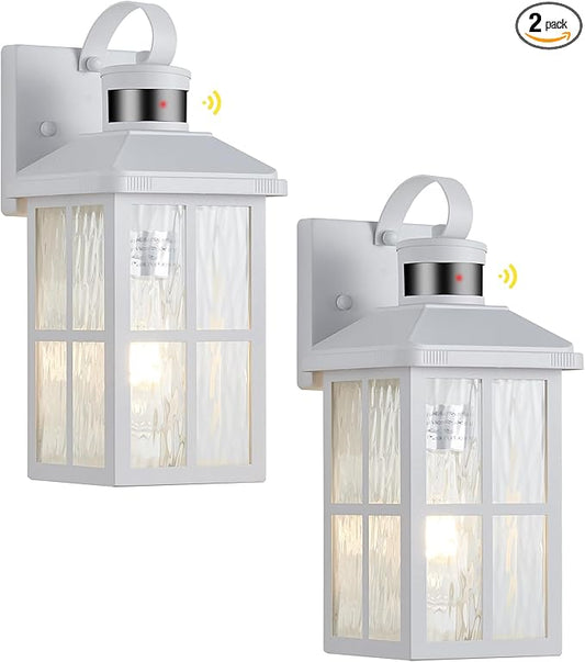 2 Pack Motion Sensor Porch Light Dusk to Dawn Outdoor Wall Light Bronze Exterior Lighting Fixtures Modern Outside Wall Mount Coach Lamp for House Garage Patio Front Door