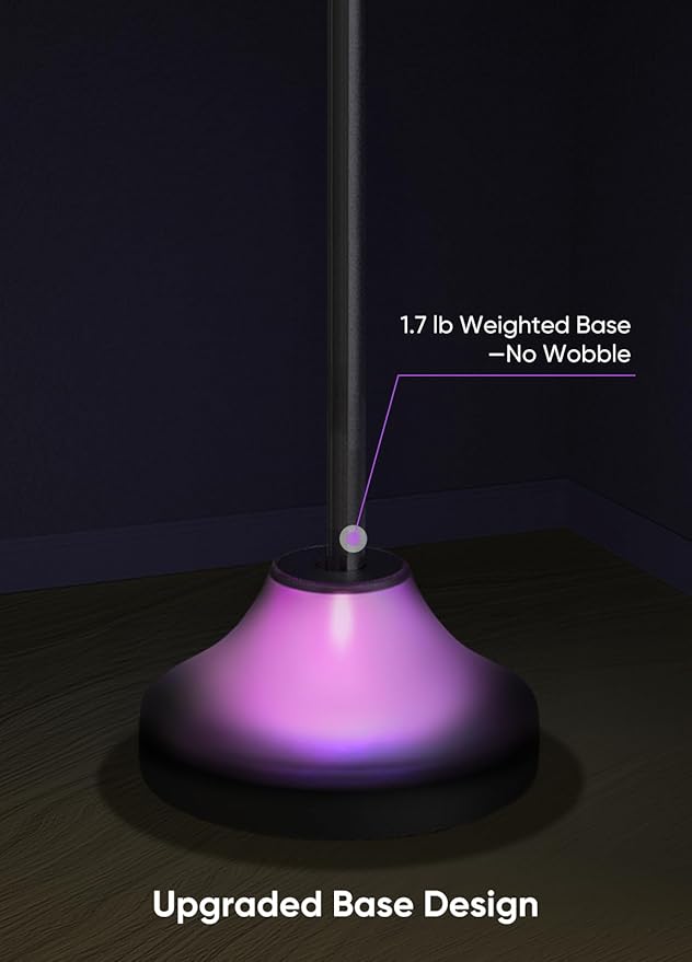 RGB&IC Smart Corner Floor Lamp – 20 W/1100 lm, 24‑Zone DIY & Music‑Sync LED Standing Lamp, App & RF Remote Control, Alexa & Google Home Compatible, Durable Aluminum‑Alloy Base for Living Room Bedroom
