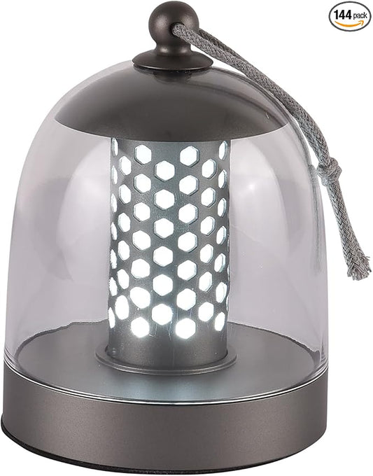 Camping Lantern, IPX4 Waterproof Touch Control LED Night Light, USB Rechargeable & Long Lasting Battery, Portable Hanging Tent Lamp for Outdoor Camping Hiking Backpacking,Silver Gray