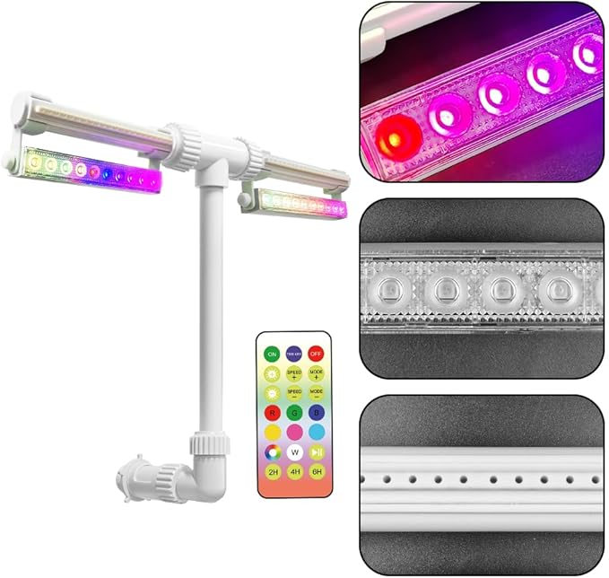 Pool Fountain Lights Waterfall for Above & In-Ground Pools with LED Lights, Remote Control for Above Ground Pool