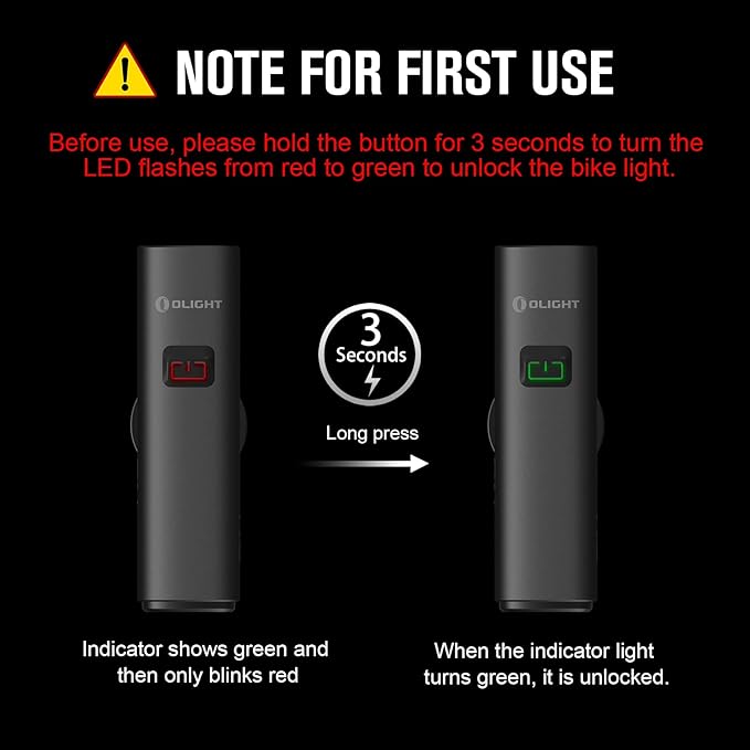 OLIGHT RN 1500 Rechargeable Bike Headlights 1500 Lumens for Road Urban Cyclists, USB Type C Reverse Charging, Rechargeable Battery Included, 164 Meters Light Range Anti-Glare Beam, IPX7 Waterproof