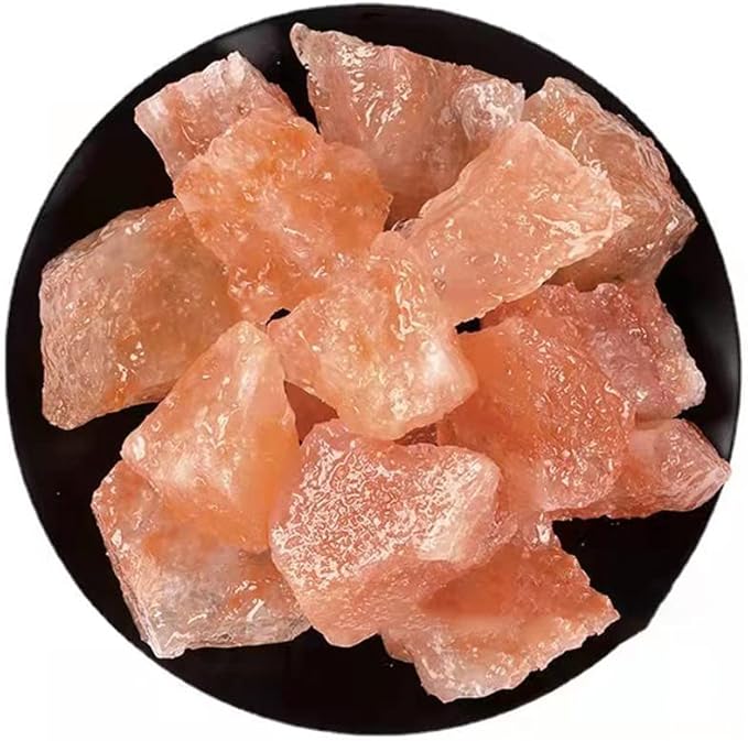 Himalayan Pink Crystal Salt Stones, 1.18 to 1.97 Inches, 0.22 Pounds for Salt Lamp, Bowl, and Decorations M33, Orange