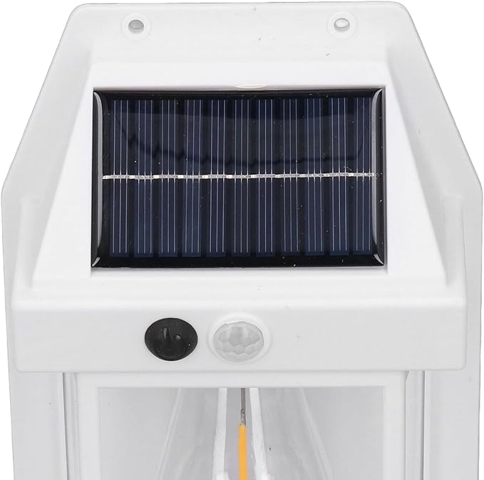 Solar Wall Lights, Outdoor Motion Sensor, Dusk to Dawn LED Outdoor Solar Lights with 3 Modes, for Patio, Garage, Shed (White)