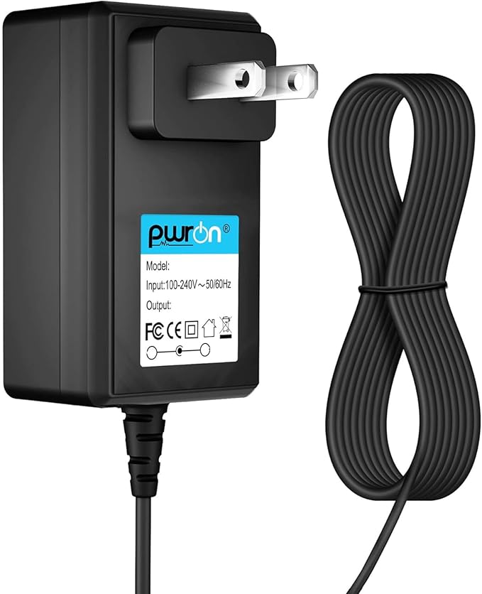 PwrON 24V AC Adapter Charger for Govee H6078 RGBIC Floor Lamp LED Wi-Fi App Control Smart lamp Power Supply Cord Mains PSU