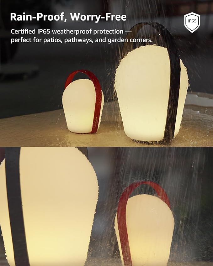 Outdoor Floor Lamp,Patio Lights Outdoor Waterproof,Cordless Lamp for Patio Decor,IP65 Waterproof Lamp,2200mAh Rechargeable Li-ion Battery Outdoor Lantern,Outdoor Table Decor,Terra Cotta,Large