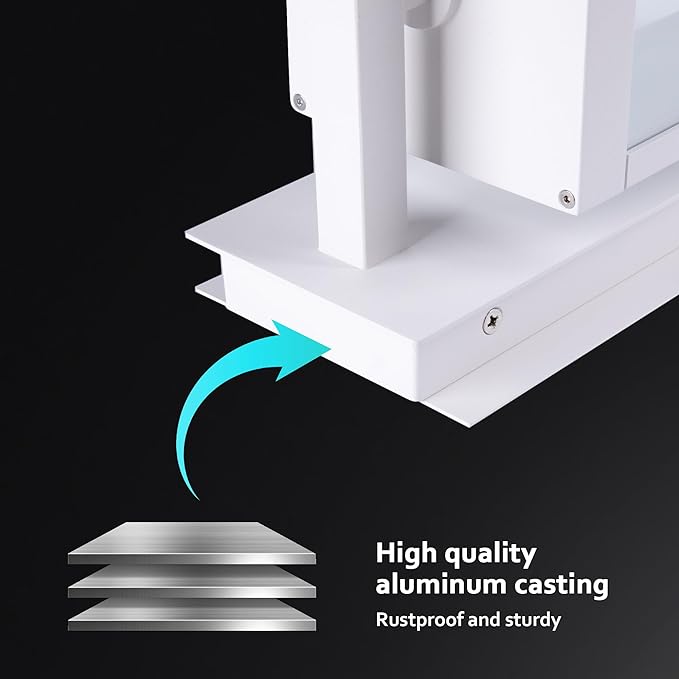 Motion Sensor Outdoor Wall Light LED Exterior Light Fixture IP54 Waterproof Sconce Porch Light Grey Modern Wall Mount Lamp Lantern for House Garage Patio Entryway 13W 750Lm 3000K