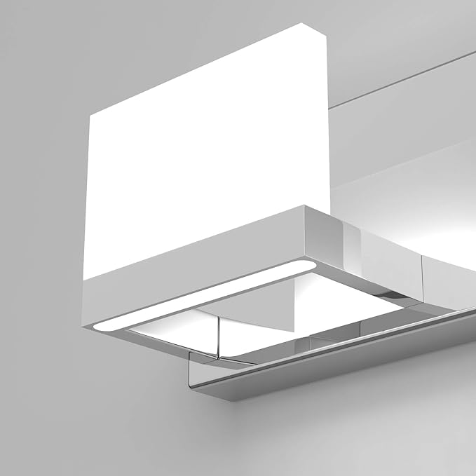 Tipace LED Modern Bathroom Vanity Light Fixtures, 7 Lights Chrome Vanity Lighting for Bathroom Wall Lights Up and Down LED Light Fixtures Over Mirror(White Light 6000K)