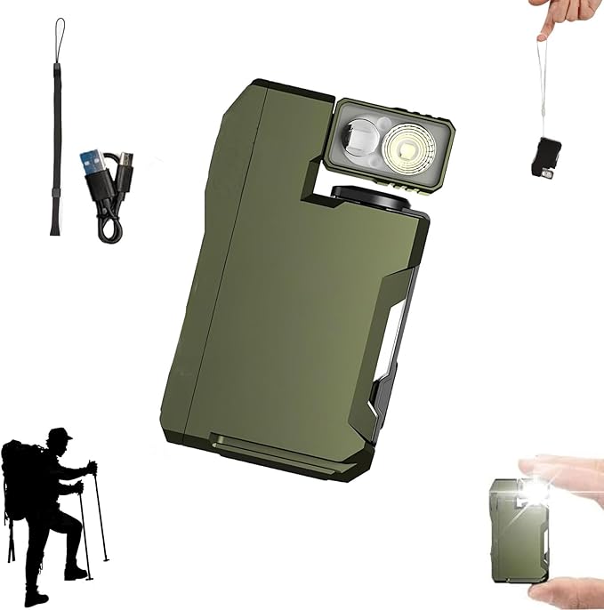 G5 Mini Flashlight,G5 Pocket-Sized LED Light- 400lm Brightness,G5 Rechargeable Mini Edc Flashlight with Clip,180° Rotatable Small Magnetic Flashlights,For Outdoor Emergency Camping Daily Carry (#B)