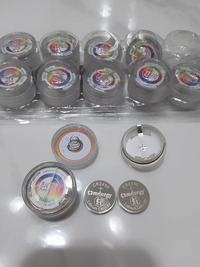 KEMANI Mini Submersible Led Lights,10pcs Small Underwater Tea Lights Candles Waterproof with 2 Remote Battery Operated, RGB 13 Multicolor Changing for Wedding Home Party Festival Decoration