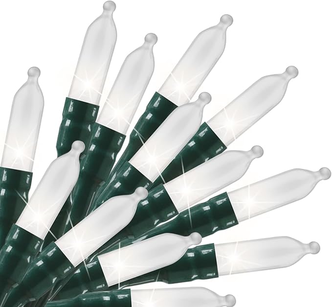 2 Pack Battery Operated Christmas String Lights, 8ft 20 LED Mini Lights with Timer, Christmas Tree Light for Indoor Outdoor Bedroom Wedding Party Holiday Xmas Decoration，Pure White