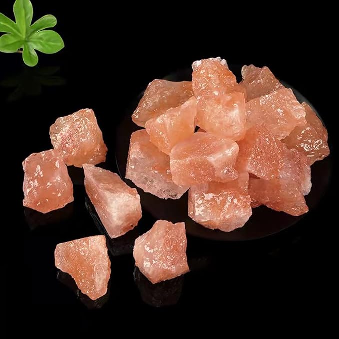 0.79 to 1.18 Inches Himalayan Pink Crystal Salt Stones, 0.22 Pounds Himalayan Pink Salt Chunks for Salt Rock Lamp,Salt Bowl,and Decorations M31