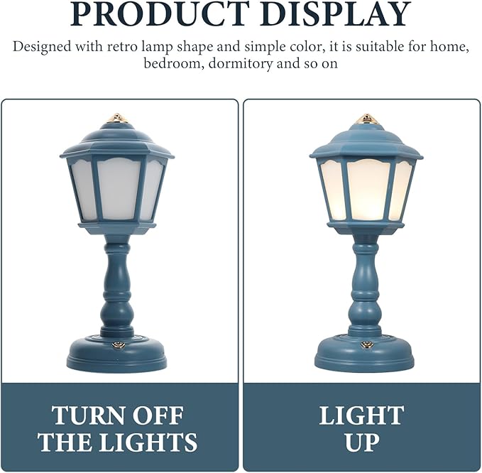 USB Rechargeable Retro Mini Table Lamp Vintage Style Nightstand Light Level Dimming for Bedroom Decor Soft Touch Surface Household Night Lamp