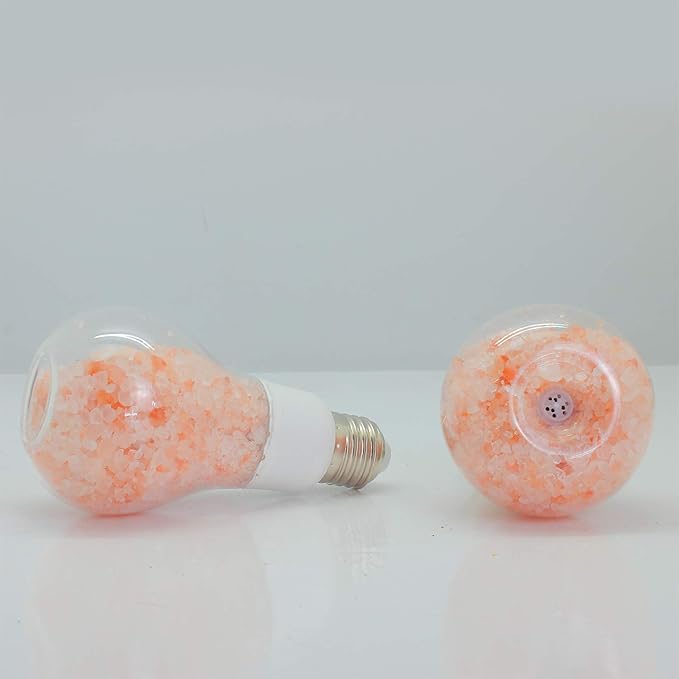 Himalayan Glow Himalayan Salt Light Bulb, Warm Amber Glow, Dimmable A19, Converts any Fixture to Salt Lamp, Nightlight , 1 Count, Pink