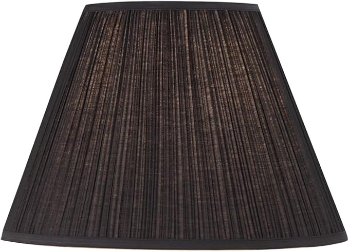 Aspen Creative 33144 Mushroom Pleated Shape Spider Construction Lamp Shade in Black, 9" Top x 18" Bottom x 13" Slant Height