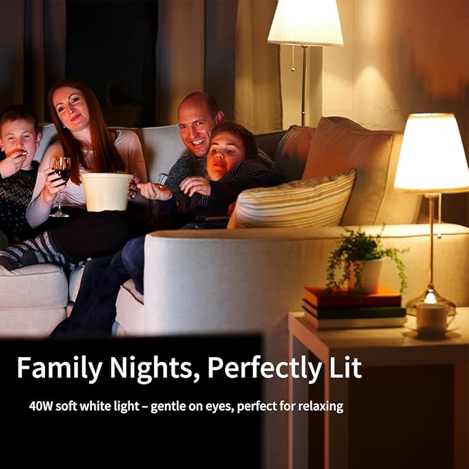 Vgogfly Led Light Bulb 25 Watt - 3 Watt Equivalent Energy Efficient, Soft White 2700K, Non-Dimmable, E26 Base for Bedroom, Living Room Lamps - Long-Lasting, 2-Pack