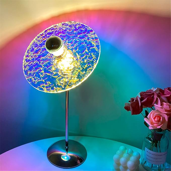 Sunset Table Lamp Projection Rainbow Night Light Atmosphere Home Decoration USB LED Photography Lighting for Wall Decor Lights (Green)