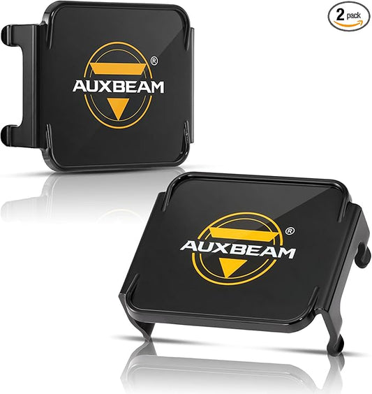 Auxbeam FA Series Black Protective Light Covers, 3 Inch Off-Road LED Pod Light Lens Cap, Dust Impact Shield & Street Compliant, Polycarbonate Plastic, Snap-on Design, 2 Packs