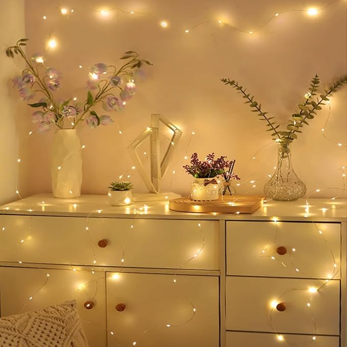 2Pack Battery Powered Fairy Led String Lights 7Ft 20 LED Twinkle Lights Home Bedroom Indoor Outdoor Halloween Diwali Christmas Party Decoration