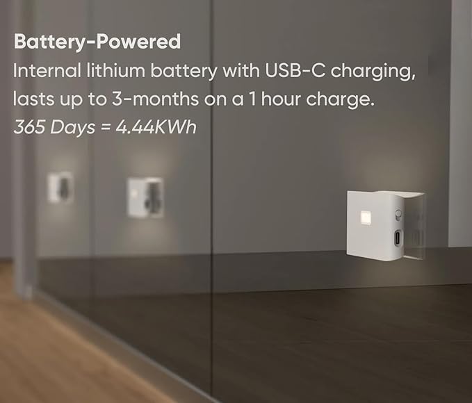 Wyze Lifestyle Rechargeable Night Lights with Dusk to Dawn & Motion Sensors, Warm & Soft White Stair Lights for Bathroom, Hallway, Linkable, Magnetic Mount, 6 Pack