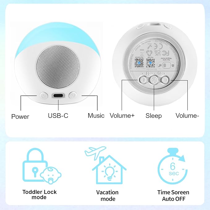 Ready to Rise Children's Sleep Trainer, Night Light, Alarm Clock, White Noise for Nursery or Soother, Toddler & Kids Bedroom (5nd Gen Upgrade)