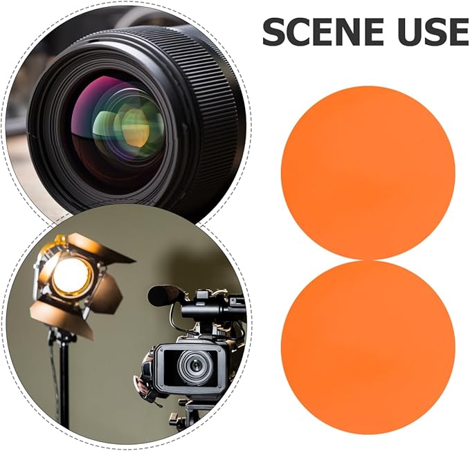 Sunset Ambient Light Film 2.59X2.59 Inch Color Filter Sheet for Led Sunset Lamp Photography Studio and Outdoor Mood Lighting with Multiple Colors 10 Pack