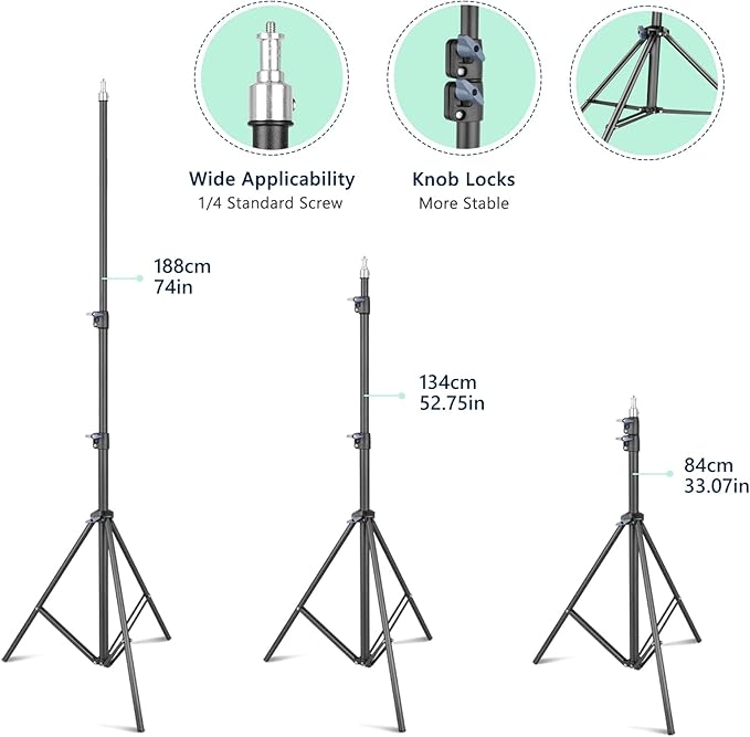 Torjim Softbox Photography Lighting Kit, 2Pcs 27" x 27" Professional Soft Box | 3000K-7500K 85W LED Bulbs with Remote, Photography Continuous Lighting Kit for Studio Lights, Portrait, Video Recording