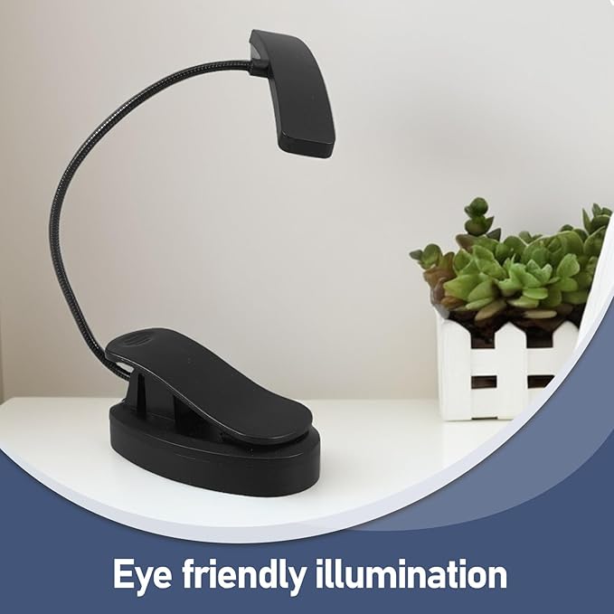 Healifty Clip-on LED Music Stand Light for Piano with Black Clamp, Eye-Care LED Desk Lamp for Students, Portable Piano Practice Light, Adjustable Clip-on Music Lamp