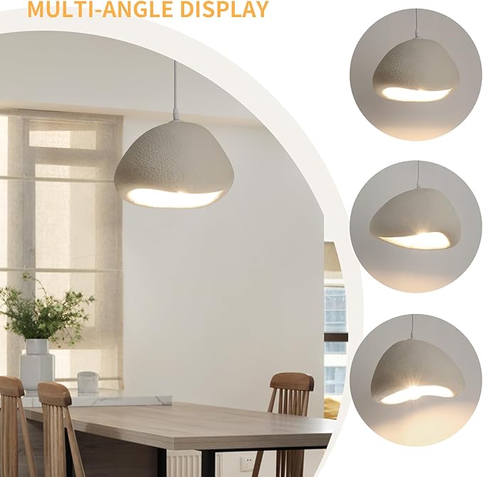 WILON 11.8'' Wabi Sabi Pendant Light, Modern Pendant Lights Kitchen Island Lighting, Dining Room Light Fixtures Over Table, Unique Pendant Light for Sink Bar Restaurant Bedroom Hallway Entryway