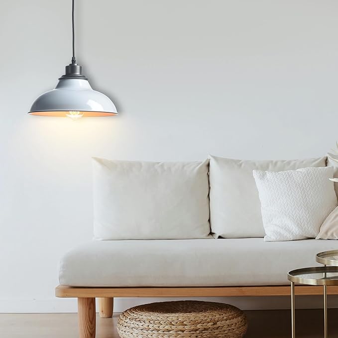 White Pendant Light Fixtures Modern Hanging Pendant Light for Kitchen Island Living Room Dinning Room Nordic Style