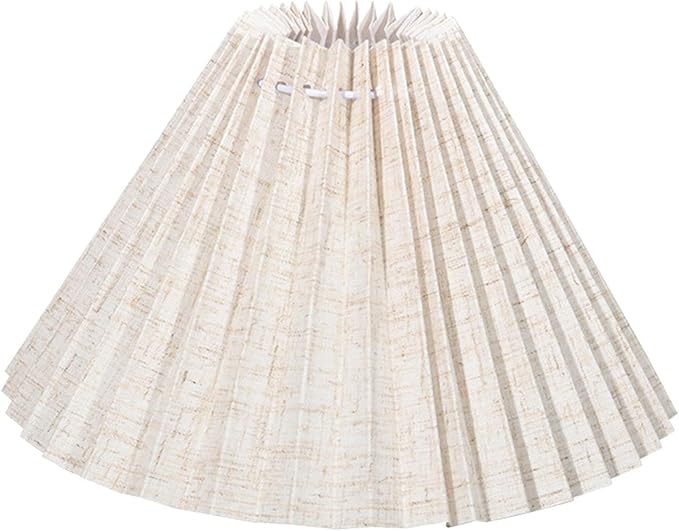 Generic Pleated Lampshade Desk Lamp Cover Modern Minimalist Easy Assembly Floor Light Cover Table Lamp Shade for Bedside Home Office, 36 Pleats