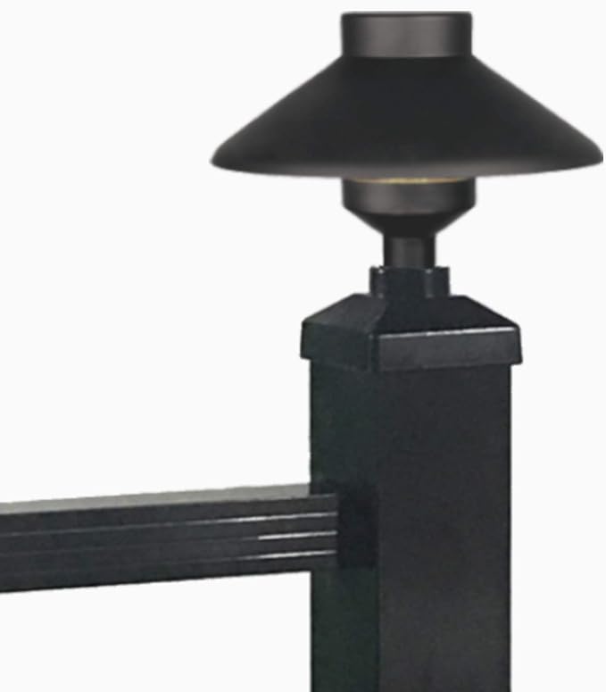 WL103A LED Post Light for a Deck or Fence Post (2.5 inch x 2.5 inch Post Cap Aluminum, Black)