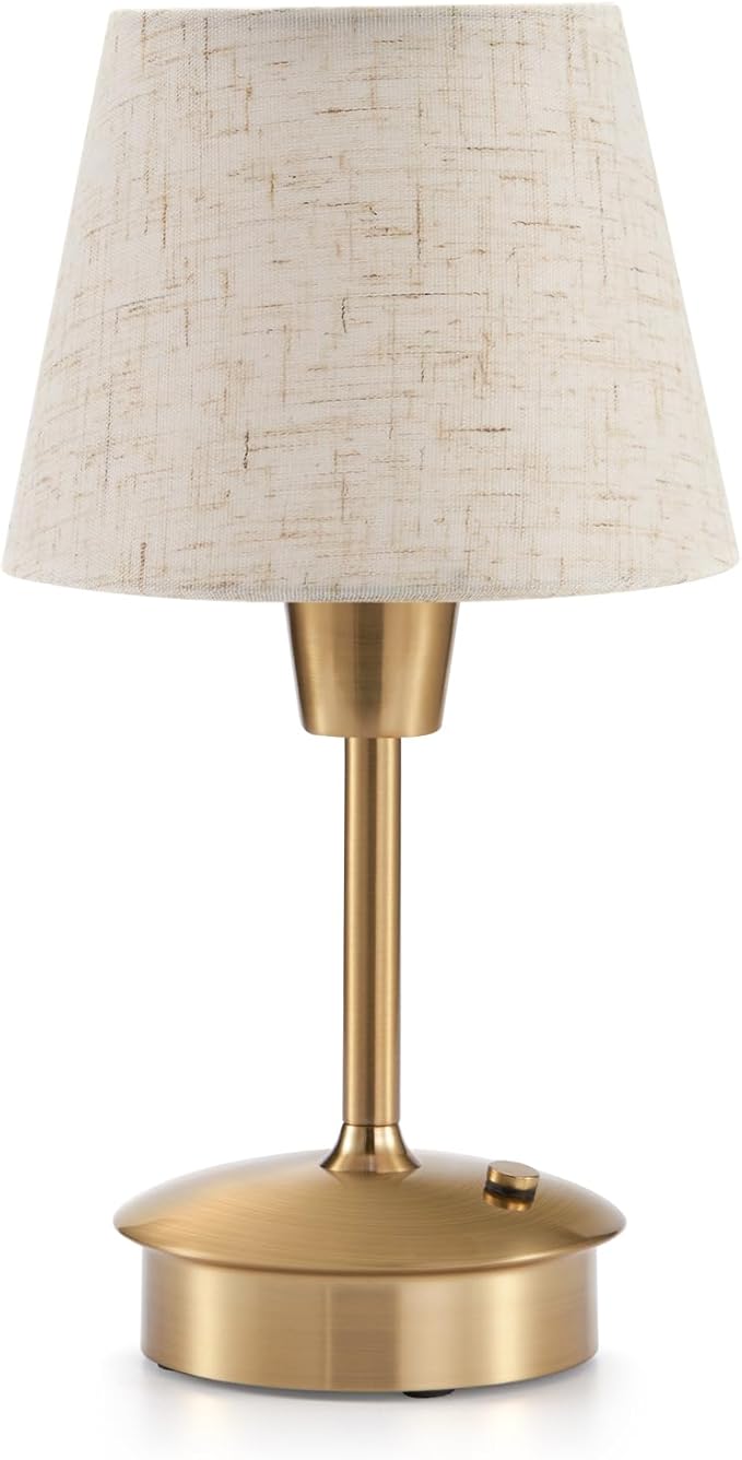 Small Cordless Table Lamp for Restaurant Dining Table, 5200mAh Rechargeable Battery Operated Lamps, Portable Dimmable Touch Light Warm Ambient Lighting for Bedroom Living Room Kitchen Entryway Outdoor