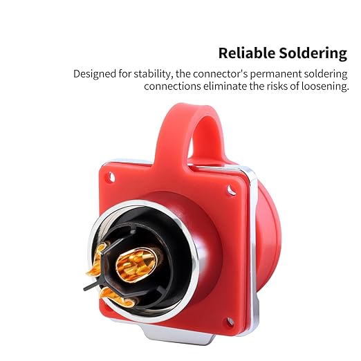 CNLINKO DH-24 3 PIN Industrial Waterproof Connectors, IP68 Circular Connector, Hard Metal Anti-Interference Shell, Quick Plug Aviation Connector, M24 Panel Mount Flange Socket (3-Pin)