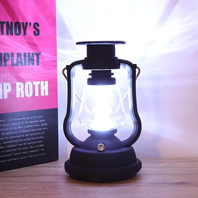 Solar Retro Horse Lamp Rechargeable Camping Light Led Lantern for Hiking USB Powerbank Outdoor Tent Light