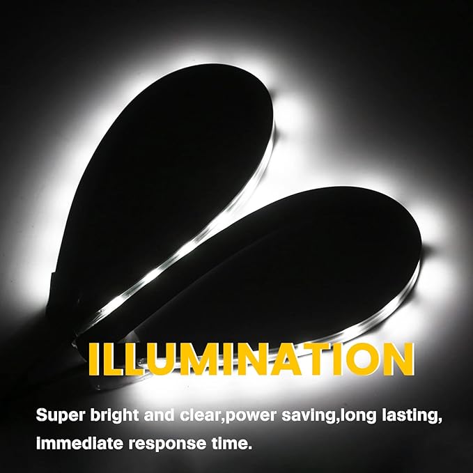 YM E-Bright White Golf Cart Lights Car Underglow Led Strip Lights for Marine Boat Deck Motorcycles Kayak Interior Exterior 5050 Chipset 15SMD Waterproof IP67 DC 12V(Pack of 4)