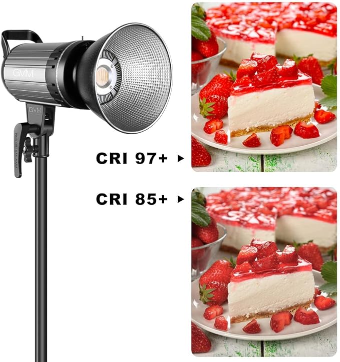 GVM Great Video Maker 100W Bi-Color LED Video Light with Bowens Mount, APP Control, Lantern Softbox, Dimmable 3200K-5600K, CRI 97+