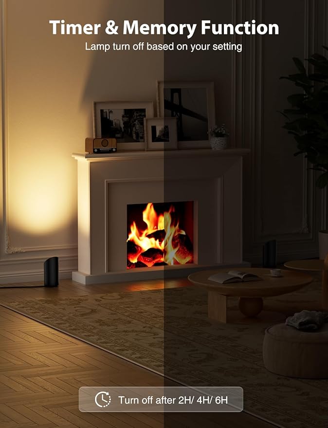 Onforu 7W RGBW Floor Can Light, Color Changing Up Lights Indoor with Foot Switch Spotlight 2700K Uplighting Indoor Uplights for Plant Corner 2 Pack