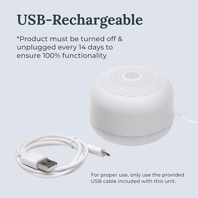 Yogasleep Travel Mini Portable White Noise Sound Machine (2 Pack) 6 Soothing Sounds, Volume Control, Dimmable Night Light, Sleep Therapy for Adults & Kids, USB Rechargeable, Lanyard Included