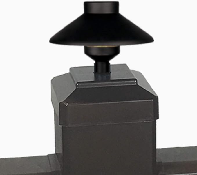 LED Post Light for a Deck or Fence Post (4.5 inch x 4.5 inch Post Cap, Brown)