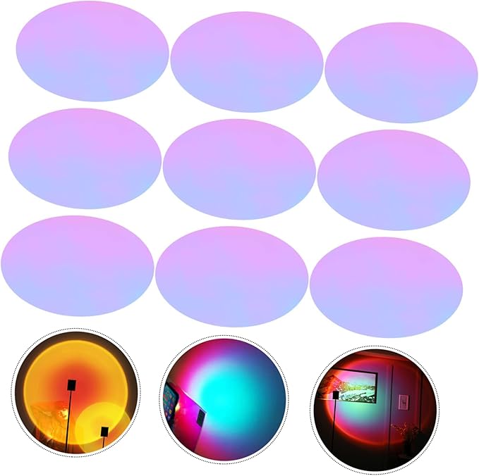 10pcs Correction Gel for Lighting Effects Lightweight and Portable Film for Photography Video Stage and Party Use